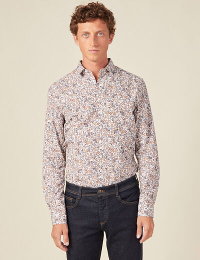 Chemise manches longues blanc homme