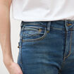 Jeans regular taille haute denim stone femme
