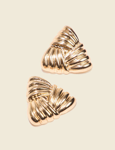 Boucles d'oreilles clous couleur or femme