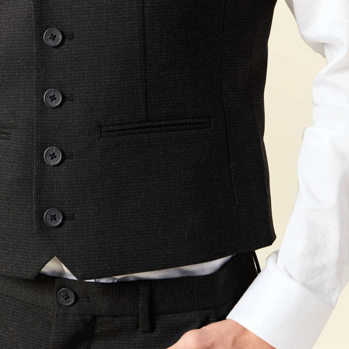 Veston sans manches noir homme