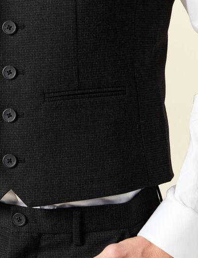 Veston sans manches noir homme