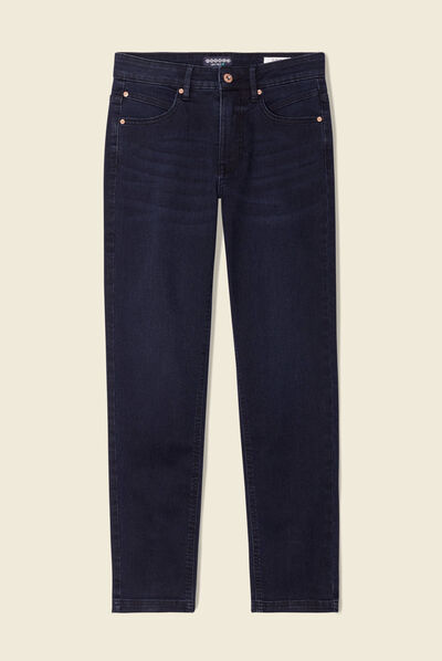 Jeans slim éco-responsable denim blue black femme