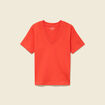 T-shirt manches courtes orange fonc&eacute; femme