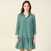 Robe chemise éco-responsable vert femme