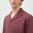 Chemise boyfriend en coton avec broderie prune homme