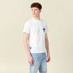 T-shirt manches courtes brodé blanc homme