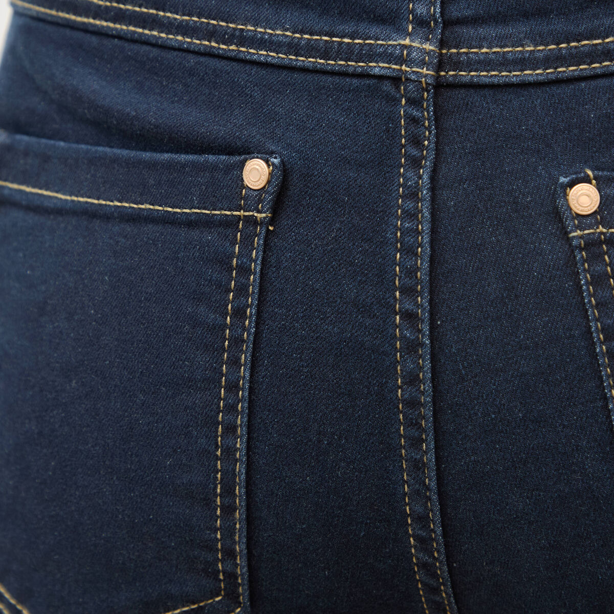 Jeans regular 5 poches denim brut rinse femme