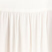 Blouse droite courte d&eacute;tail dentelle creme femme