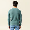 Pull éco-responsable vert foncé homme