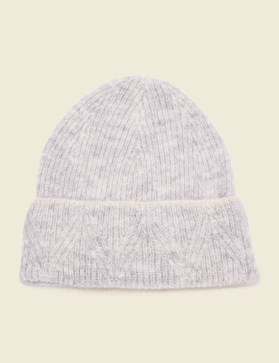 Bonnet fabriqué en France gris clair femme