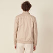 Blouson droit zipp&eacute; sable homme