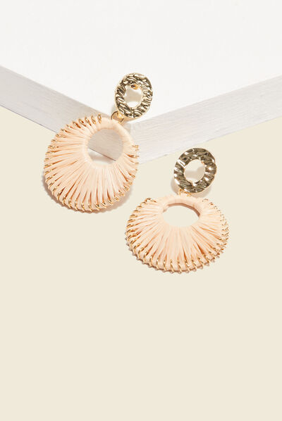 Boucles d'oreilles pendantes sable femme