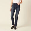 Jeans regular taille haute denim brut femme