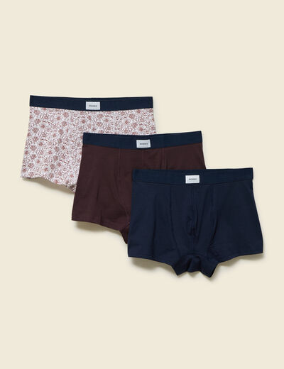 Lot de 3 boxers bleu marine homme