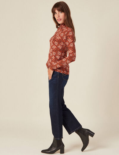T-shirt manches longues camel femme