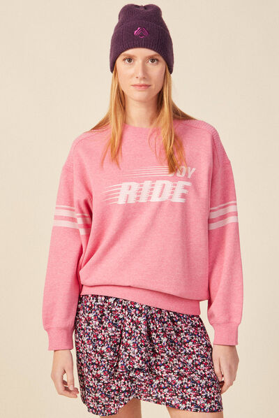 Sweat éco-responsable rose fushia femme
