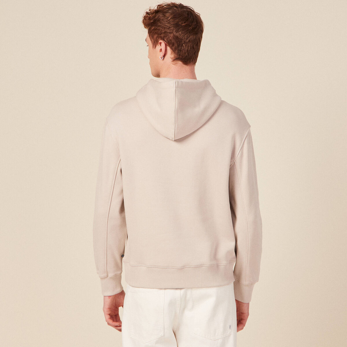 Sweat capuche éco-responsable gris homme