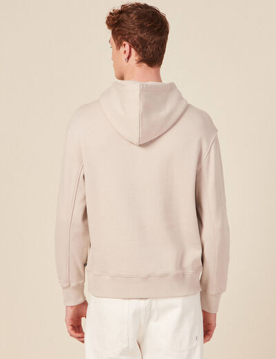 Sweat capuche éco-responsable gris homme