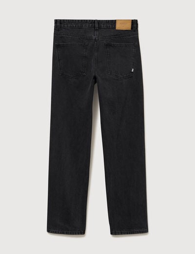 Jeans large longueur 34 en coton denim noir homme