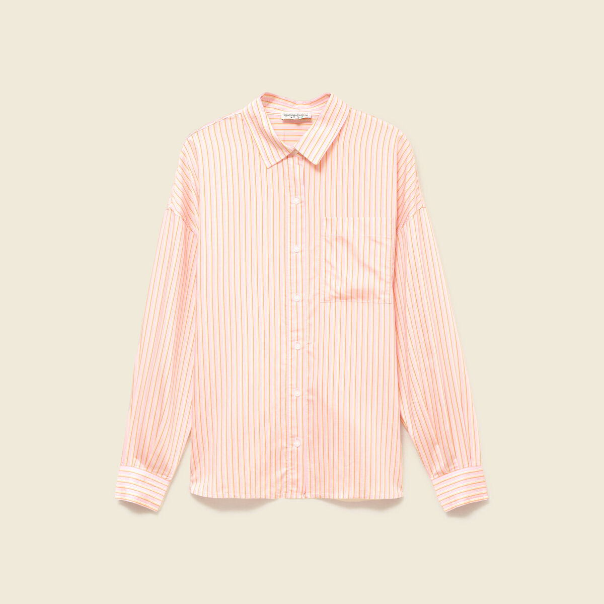 Chemise oversize manches longues fluides rose femme