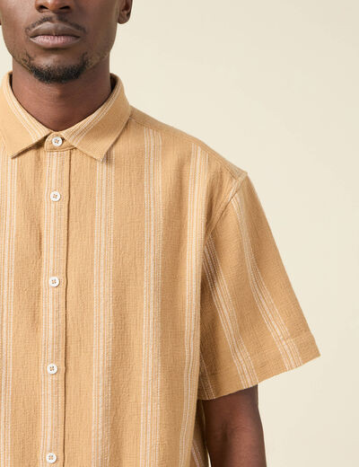 Chemise éco-responsable camel homme