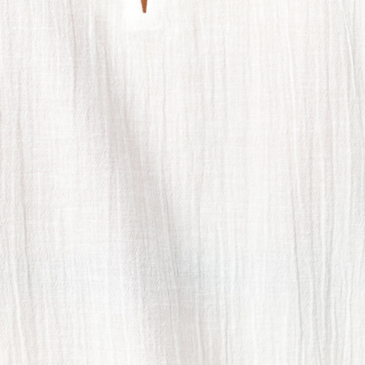 Chemise manches longues brod&eacute;e ecru femme