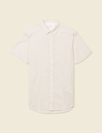 Chemise manches courtes blanc homme