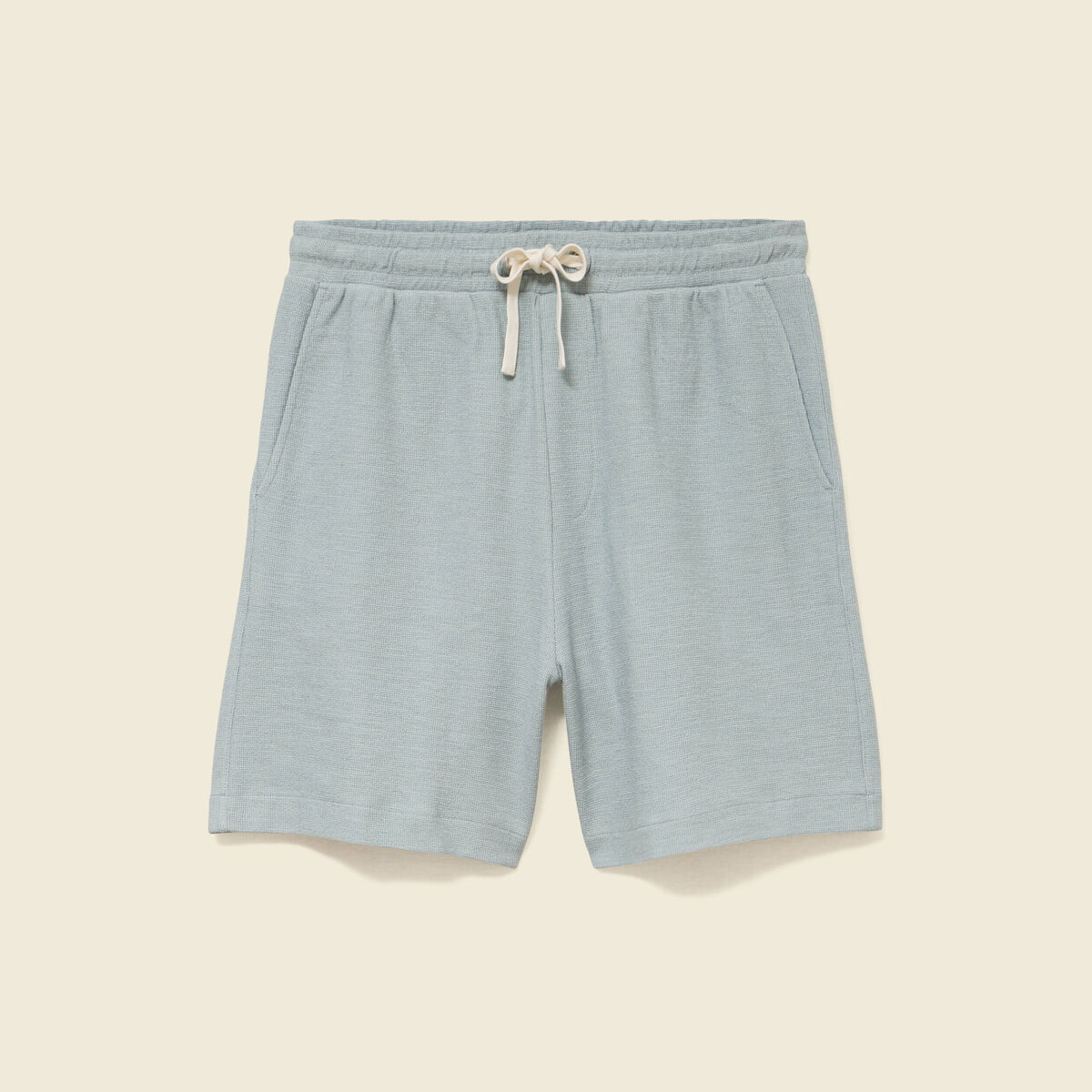 Short droit avec cordon vert clair homme