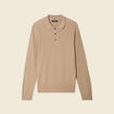 Polo manches longues gris homme