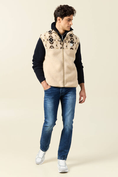 Jeans straight éco-responsable denim stone homme
