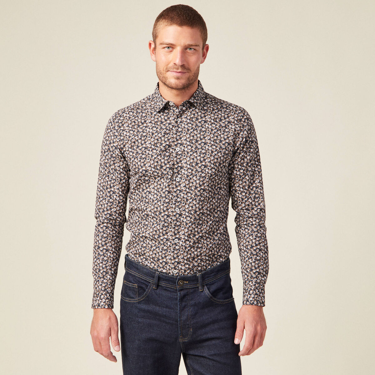 Chemise bleu marine homme