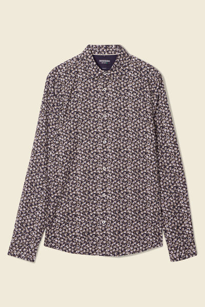 Chemise éco-responsable bleu marine homme