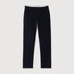 Pantalon straight velours longueur 32 bleu marine homme