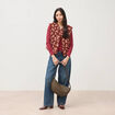 Gilet sans manches r&eacute;versible rouge fonc&eacute; femme