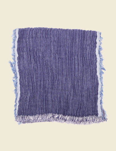 Foulard froissé bleu marine homme