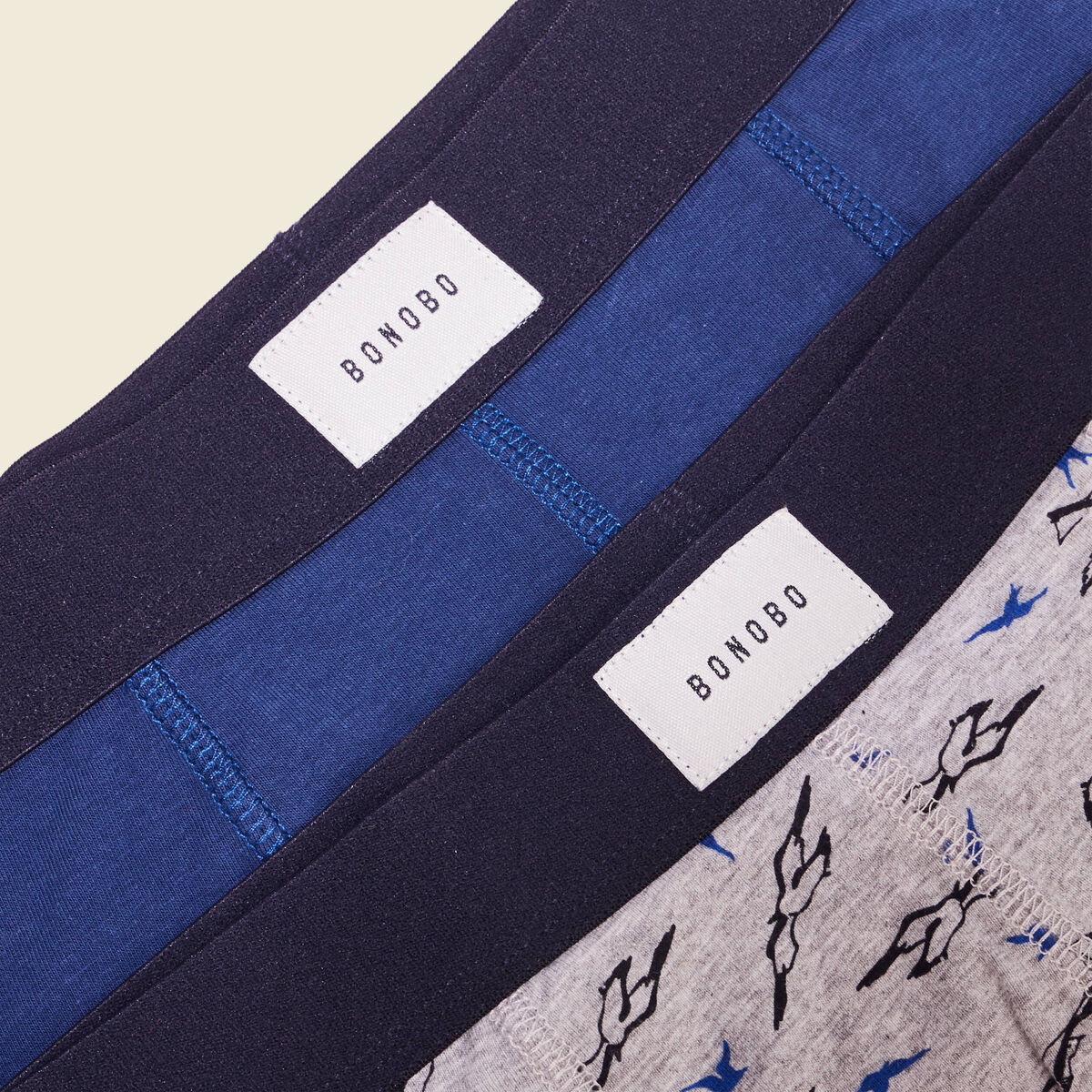 Lot 2 boxers bleu marine homme