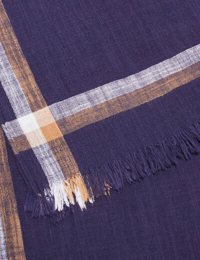 Foulard bleu marine homme