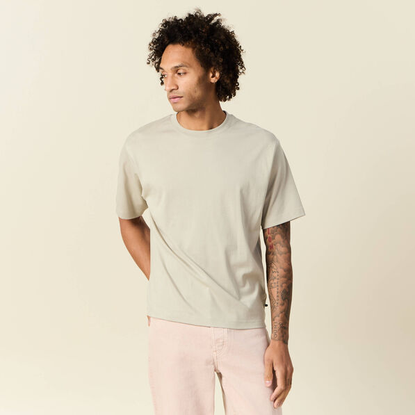 T-shirt manches courtes beige homme