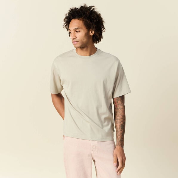 t shirt manches courtes beige homme T-shirt manches courtes beige homme