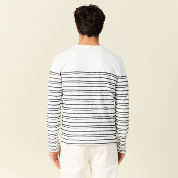 t shirt manches longues ecru homme T-shirt manches longues ecru homme
