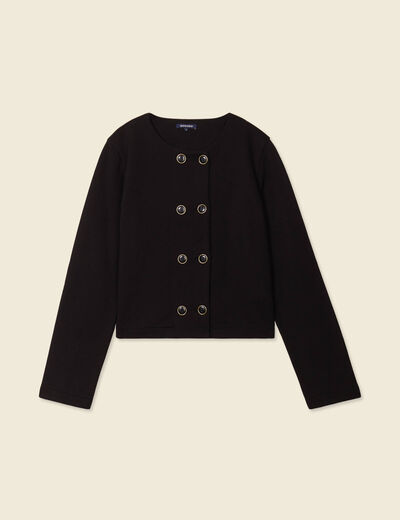Gilet manches longues noir femme