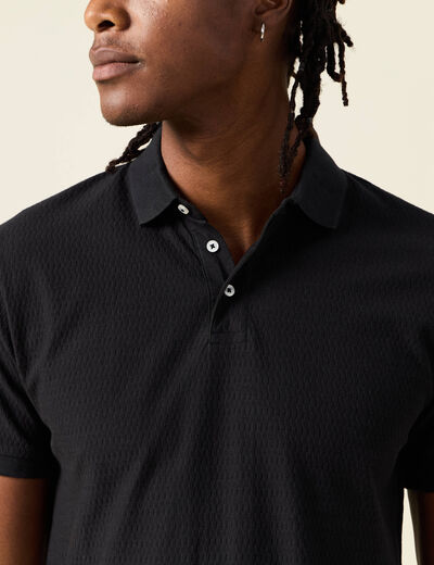 Polo manches courtes noir homme