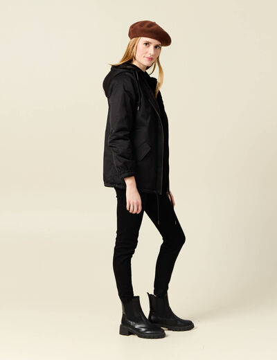 Parka réversible noir femme