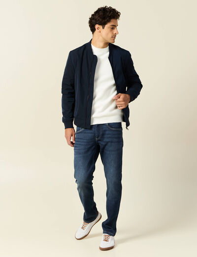 Jeans straight ultra stretch denim brut homme