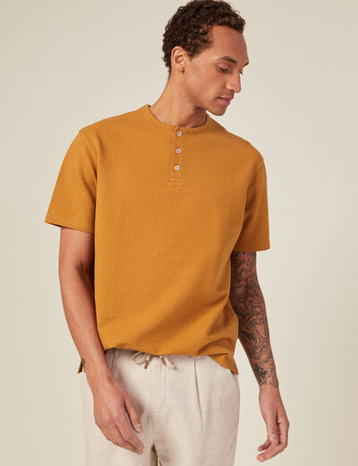 T-shirt oversize manches courtes camel homme