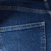 Jeans straight taille haute denim brut femme