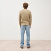 Pull manches longues camel homme