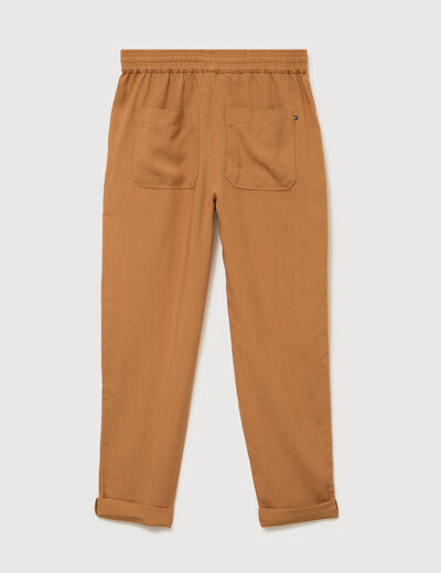 Pantalon taille standard marron femme