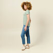 T-shirt manches courtes vert kaki femme