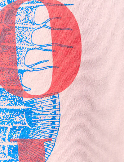 T-shirt manches courtes rose pastel homme